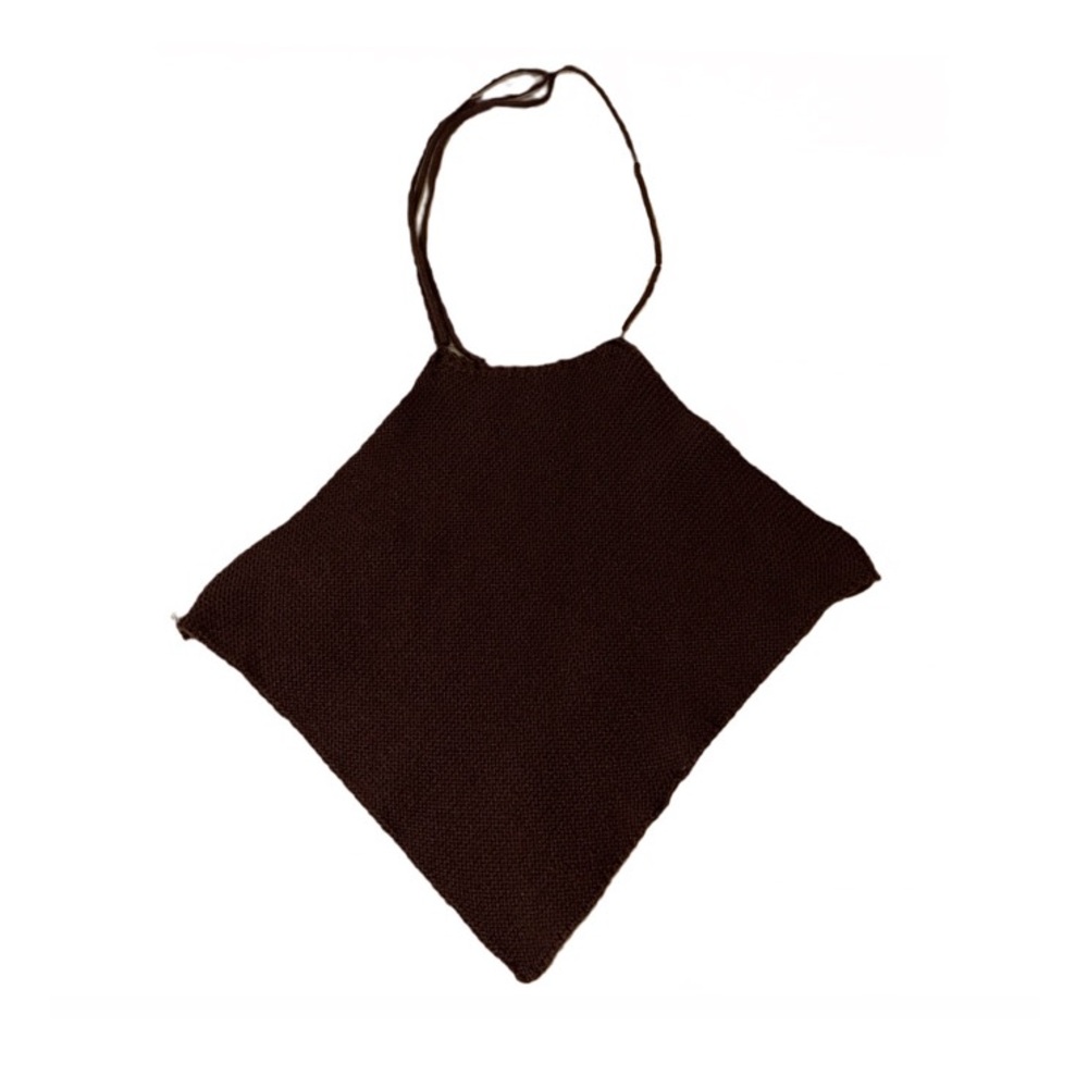 SHEIN Backless Bandana Knit Tie Top, Size Small, Brown